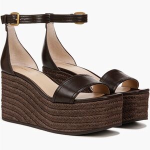 Veronica Beard Gianna Raffia Wedge Sandal - NWT / Box / Dust Bag - Espadrilles